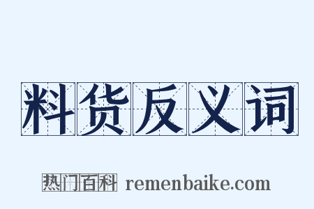 料货反义词是什么意思的图片